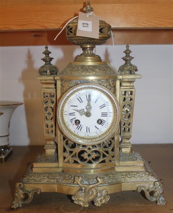 Brass mantel clock